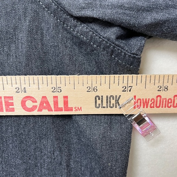 Wrangler Men's Casual Button Down Shirt - Dark Gray - Picture 11 of 14